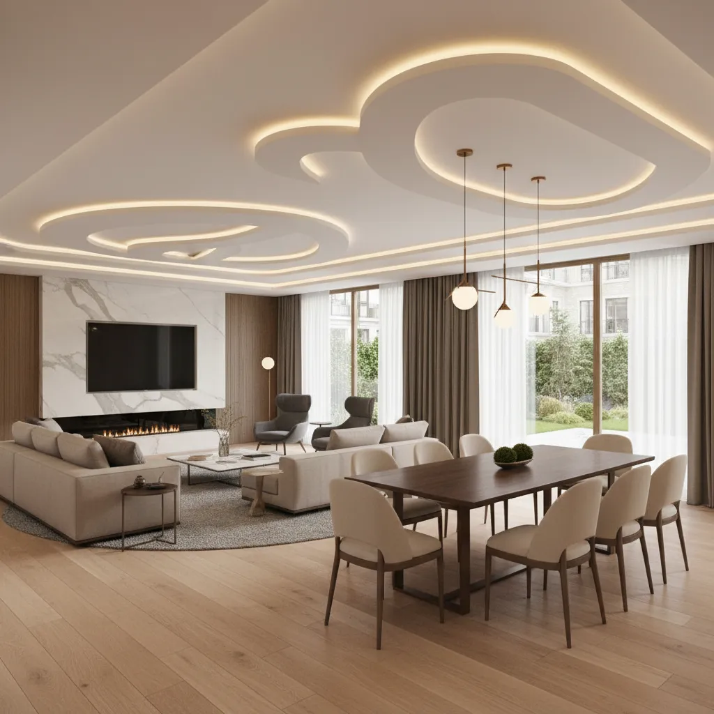POP Design for Hall and Dining Room: Smart Ceiling Ideas That Transform Open Living Spaces