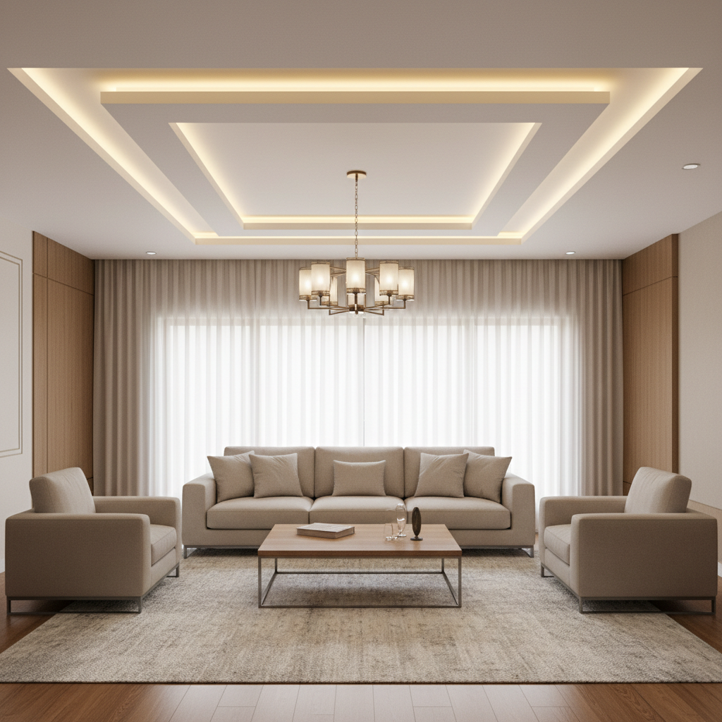 POP Plus Minus Design for Drawing Room Ideas