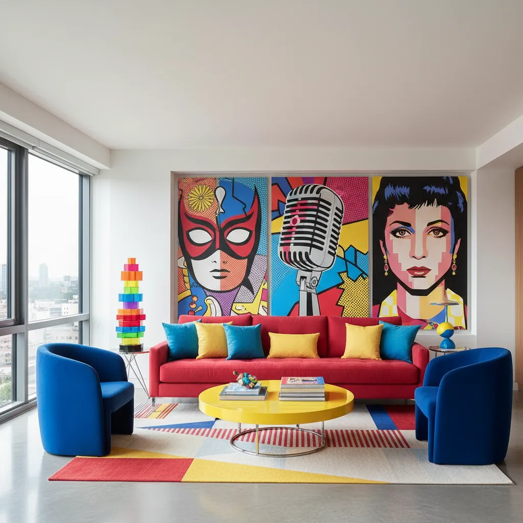 Estilo pop en diseño de interiores: guía práctica