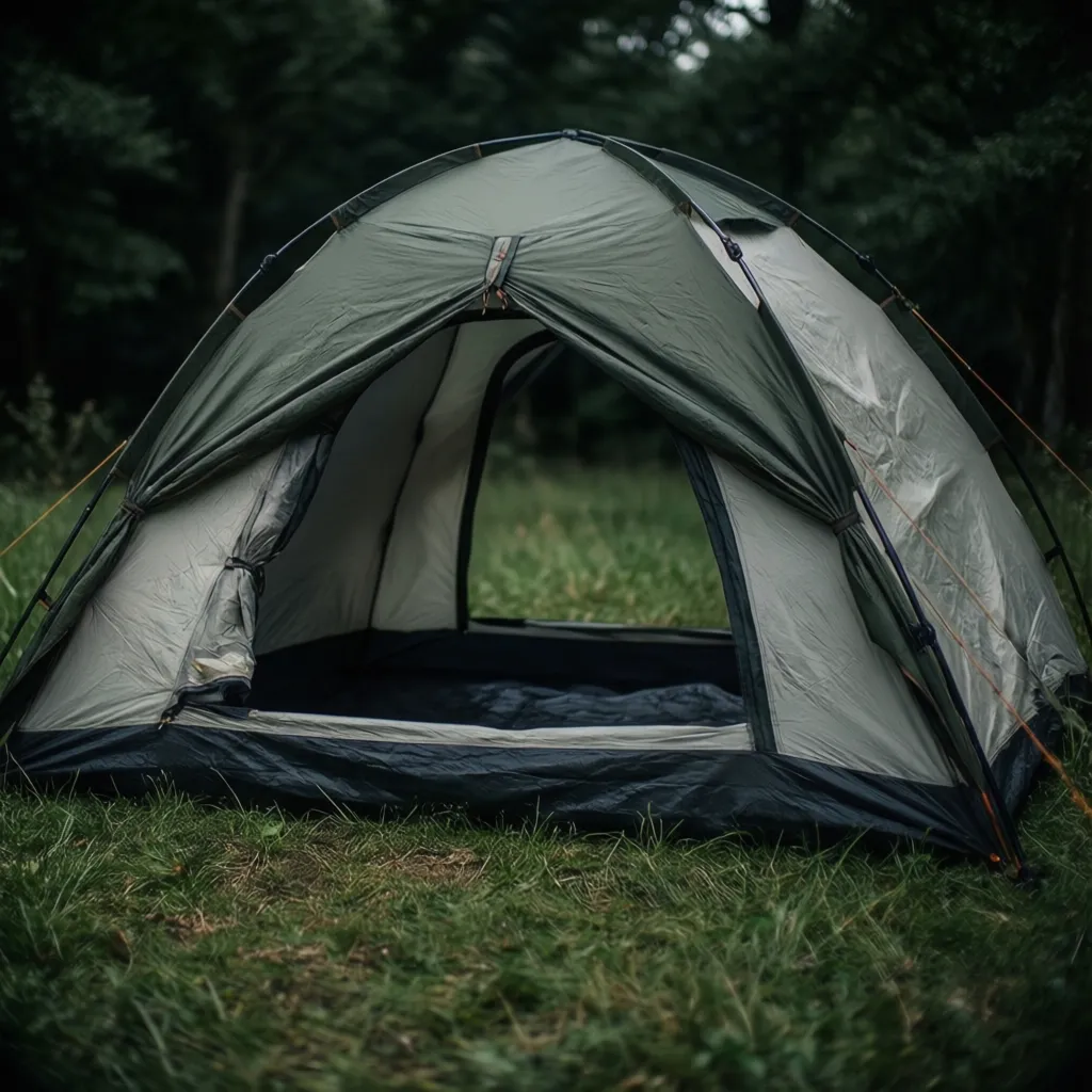 Portable changing tent unfolding setup demonstration