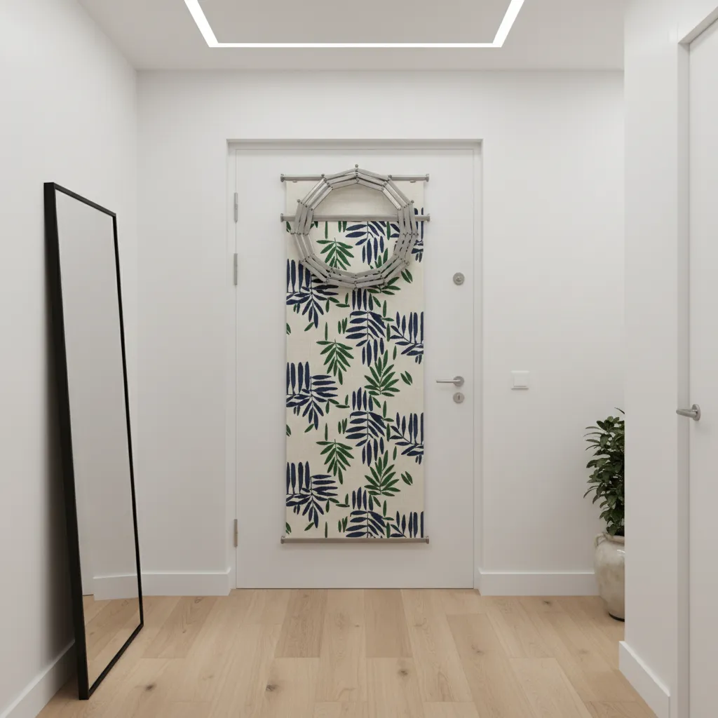 Portable reusable door decoration setup