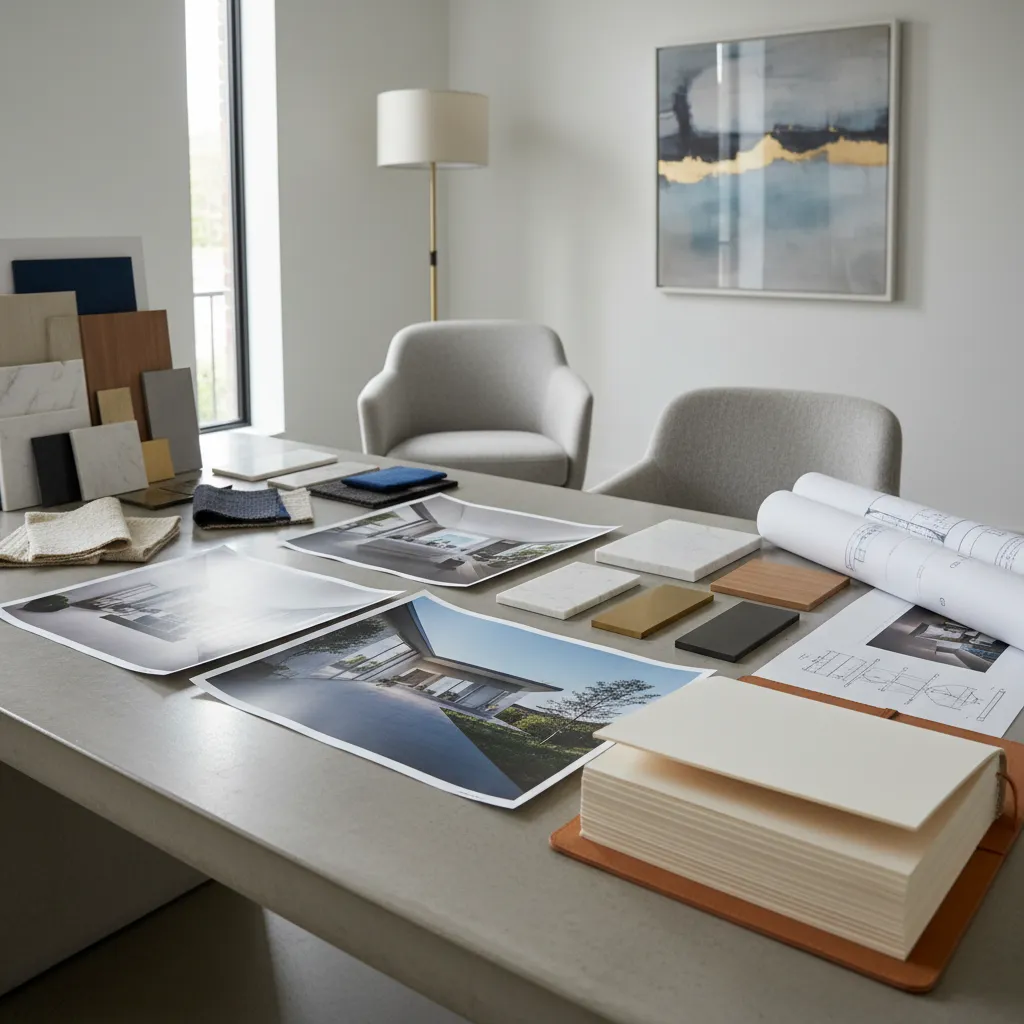 Portafolio de proyectos de interiorismo con renders y planos