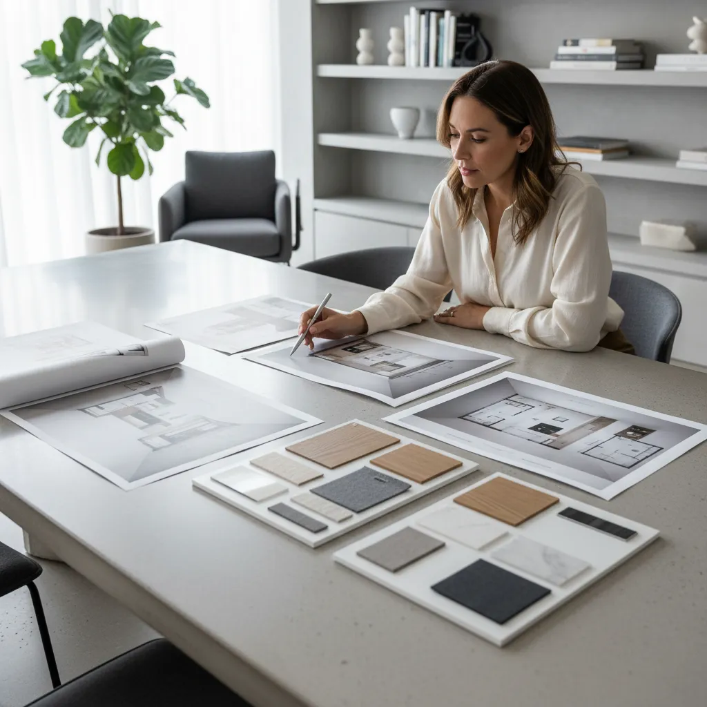 Portfolio de proyectos de diseño de interiores presentado por un estudiante
