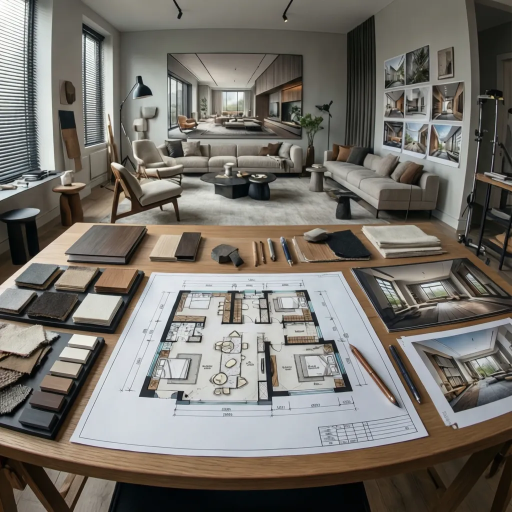 Portfolio de interiorismo con planos y renders