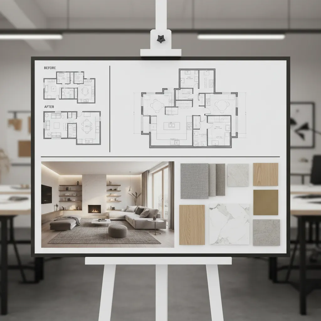 Ejemplo de proyecto residencial dentro de un portfolio de interiorismo