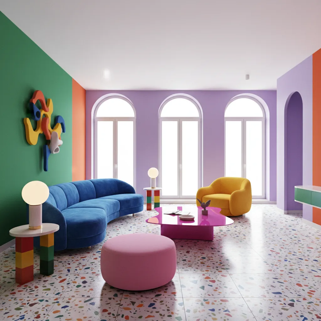 Características del diseño de interiores postmoderno