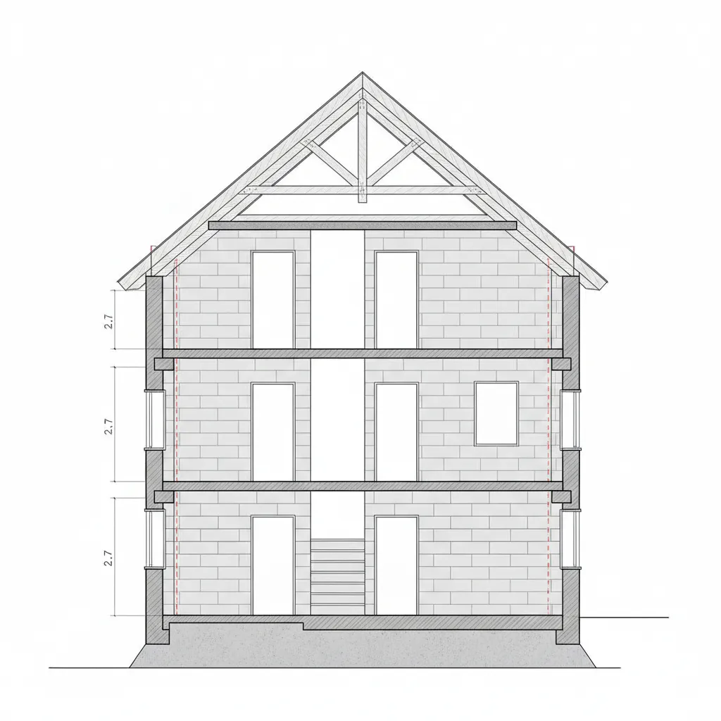 Gambar potongan bangunan rumah type 36