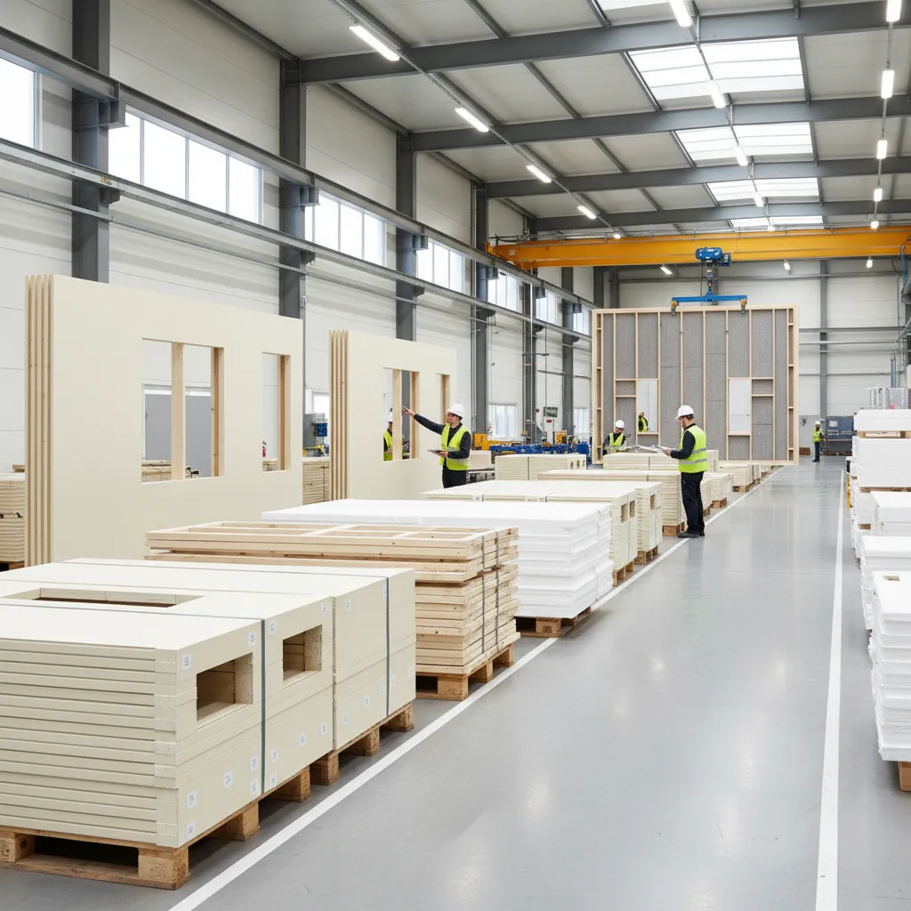 Prefabricated lightweight wall panels prepared for residential construction