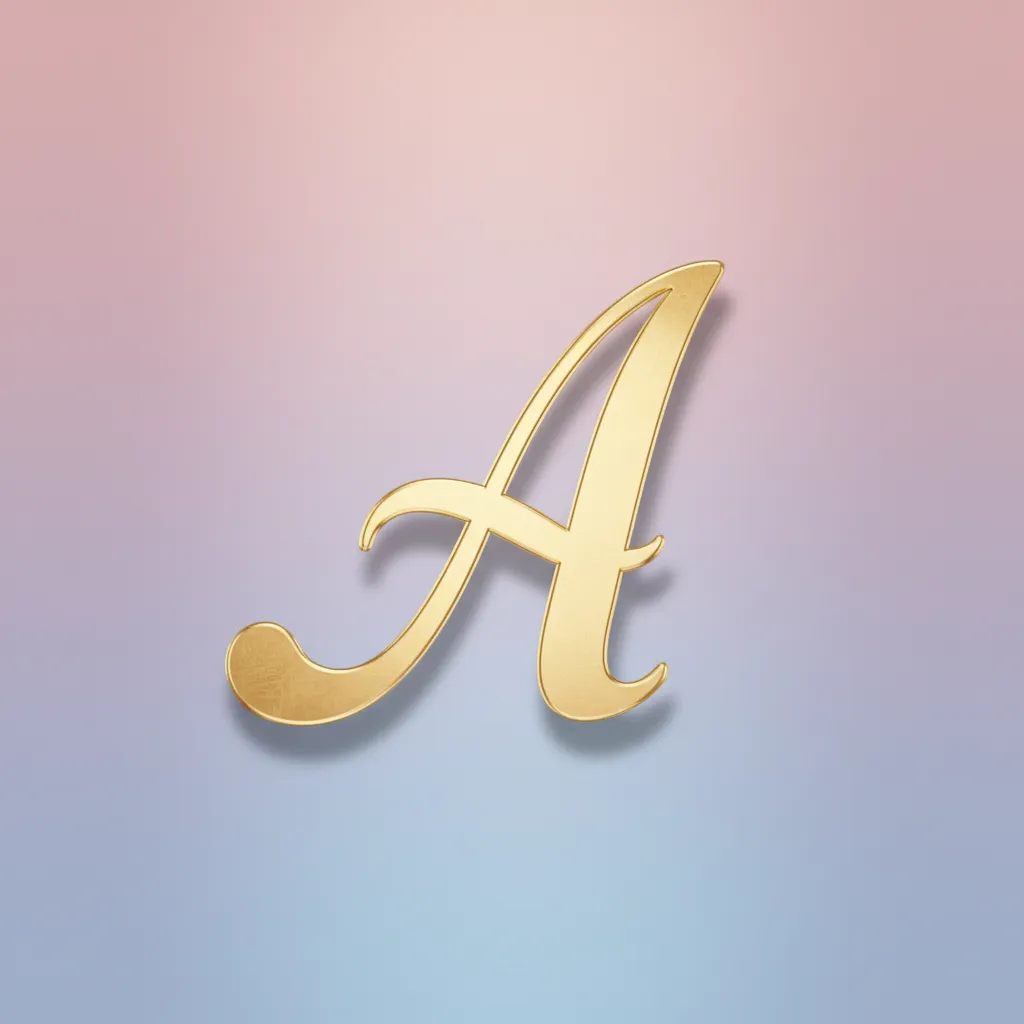 Elegant letter wallpaper with soft lighting and depth effects