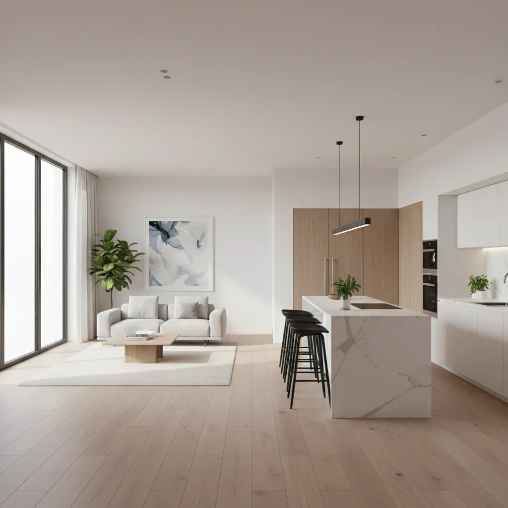 Preview tampilan interior rumah dalam mode 3D