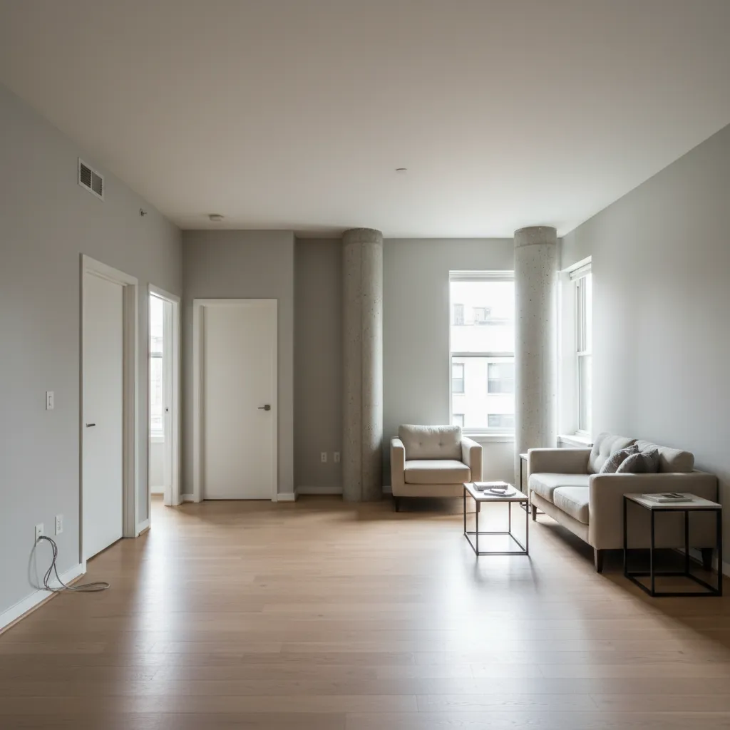 Salón con mala distribución difícil de amueblar