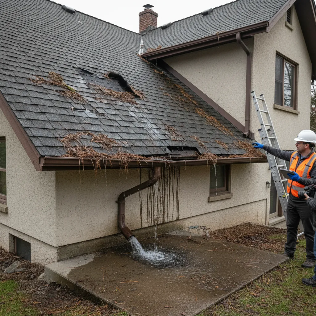 Problemas comunes en cubiertas como filtraciones o drenaje deficiente