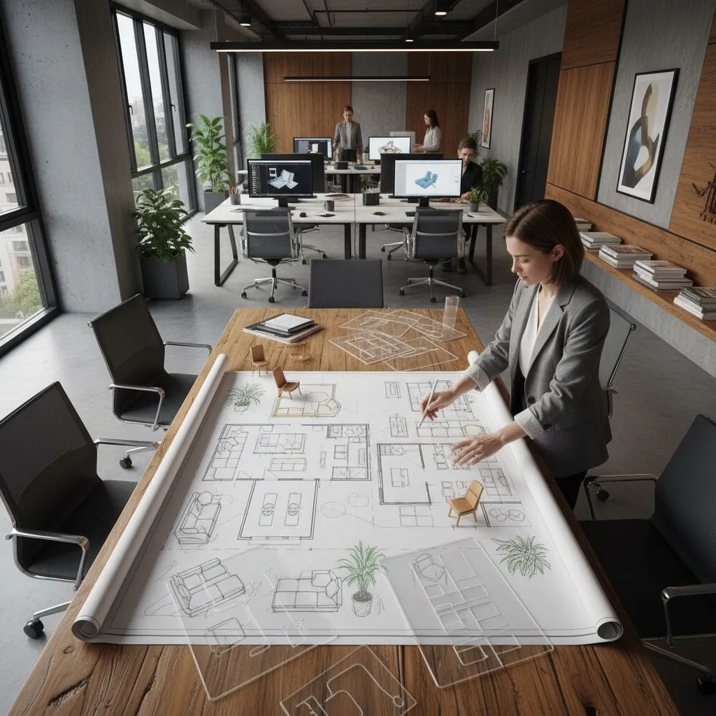 Plano interior mostrando problemas de distribución del espacio