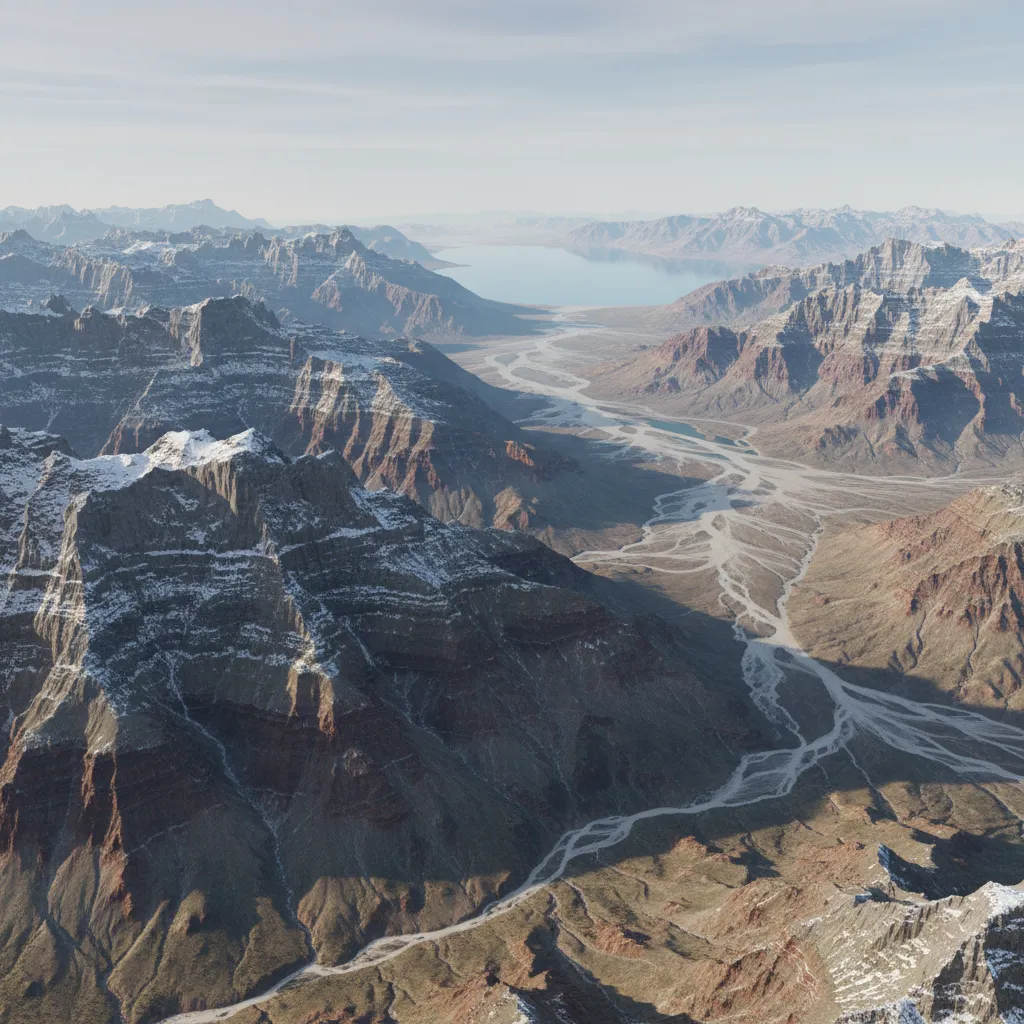 procedural terrain generation visualization with erosion patterns