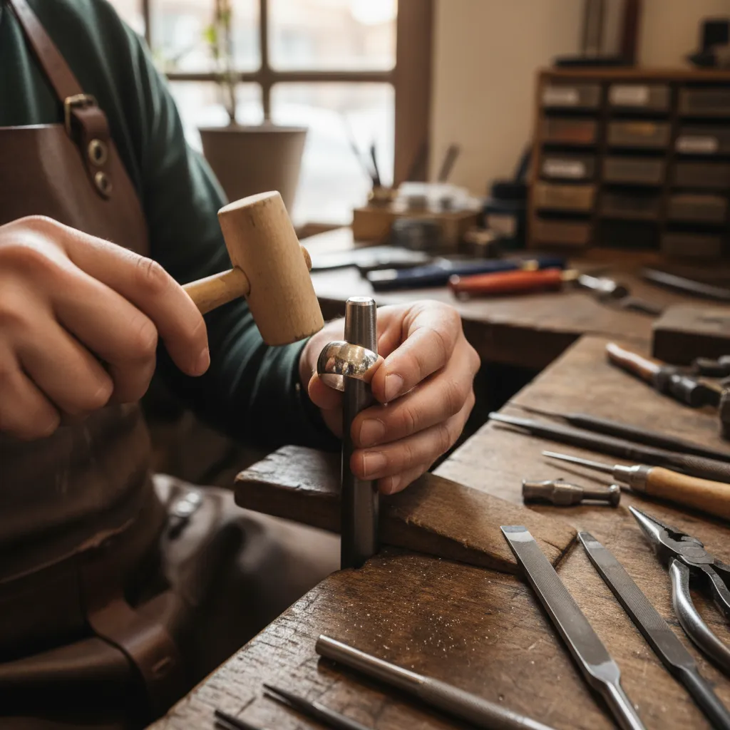 Proceso de fabricación de un anillo de plata artesanal