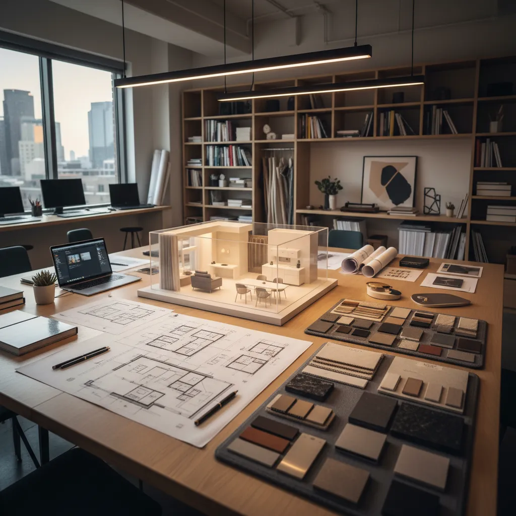 Proceso creativo de estudiantes de diseño de interiores