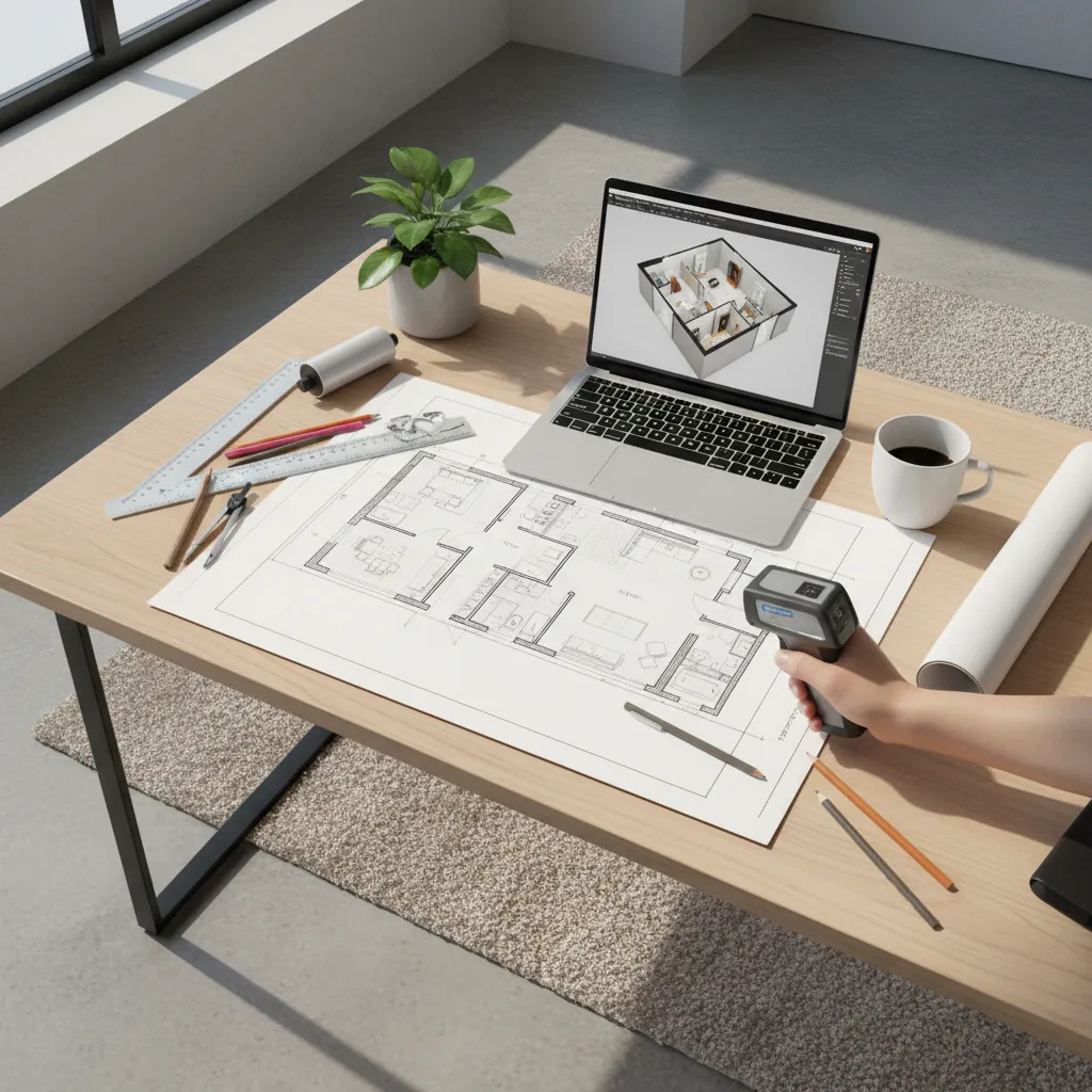 Proceso de planificación de distribución de una vivienda en diseño interior