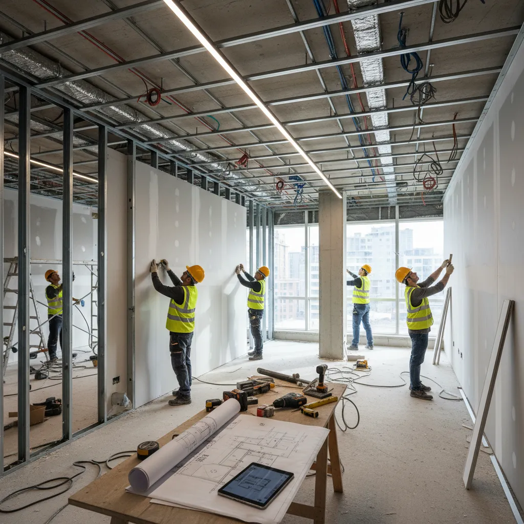 Proceso de reforma interior en vivienda moderna