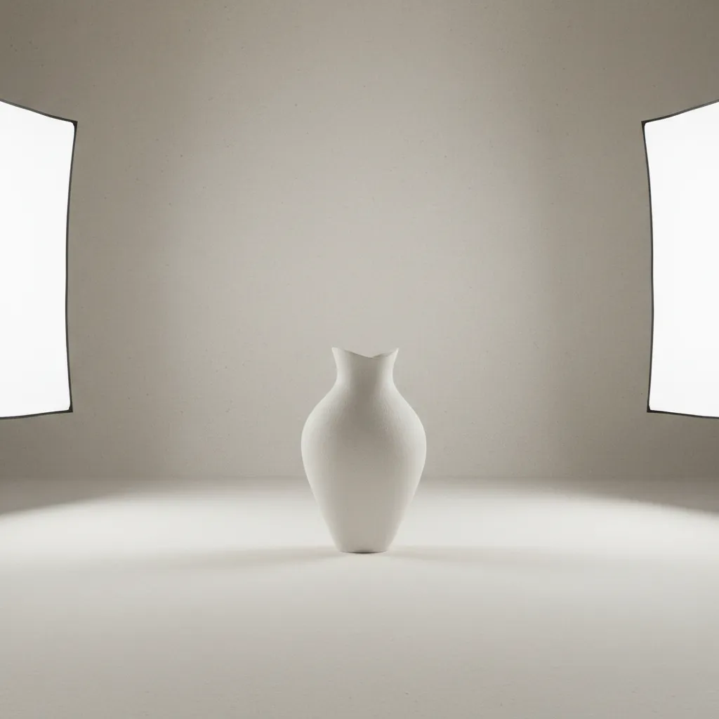 3D rendered product on a studio floor with soft shadow grounding the object