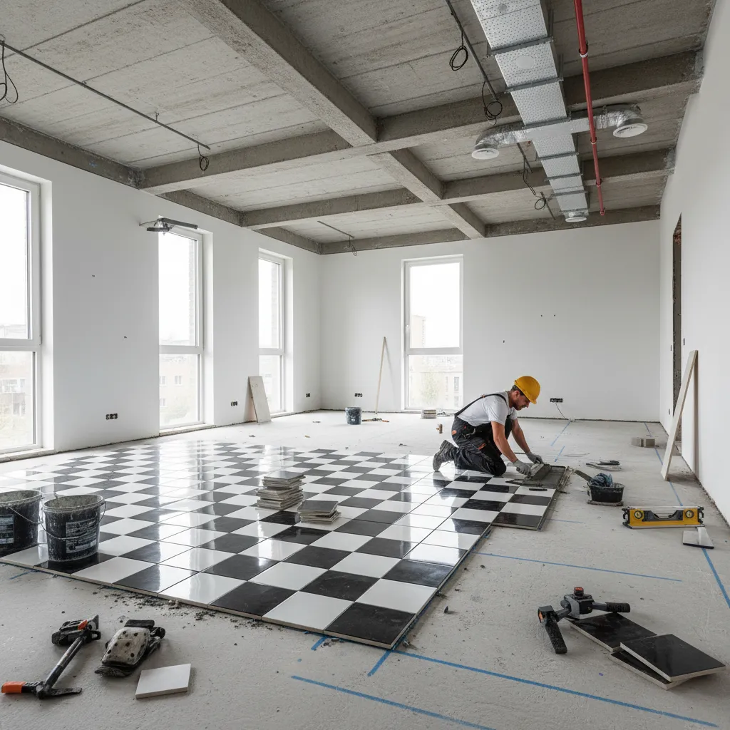 Professional Chess Floor Installation Workflow Used by Contractors