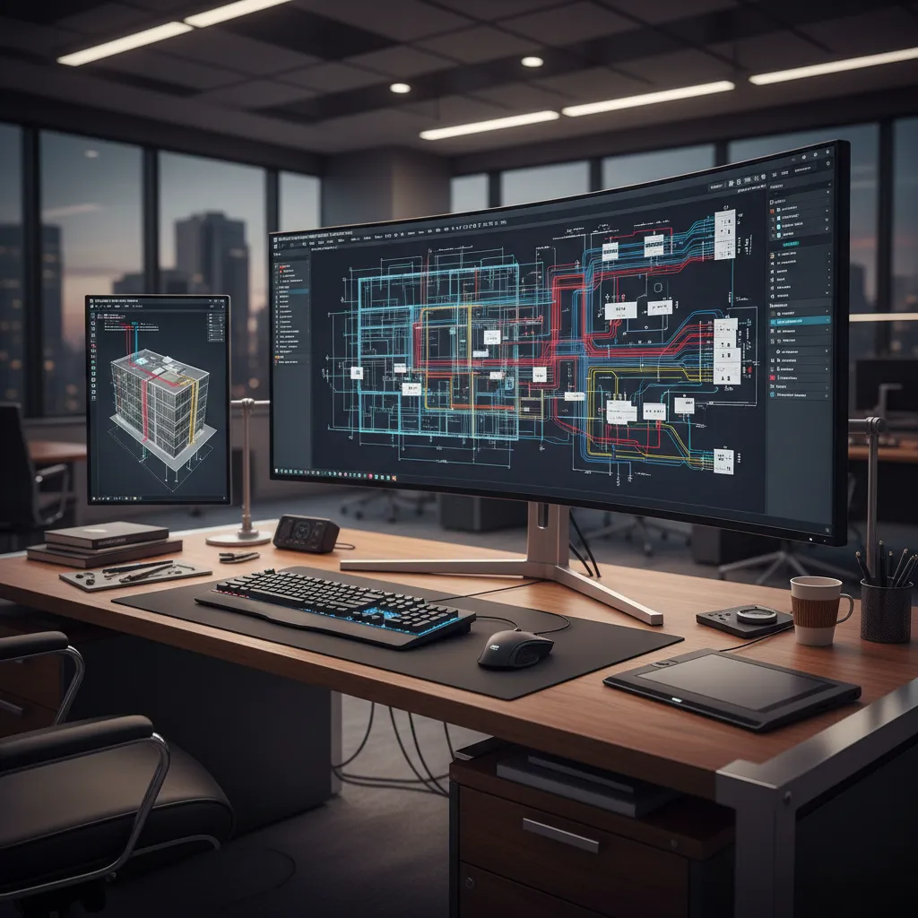 professional electrical CAD drafting workspace with detailed wiring diagrams