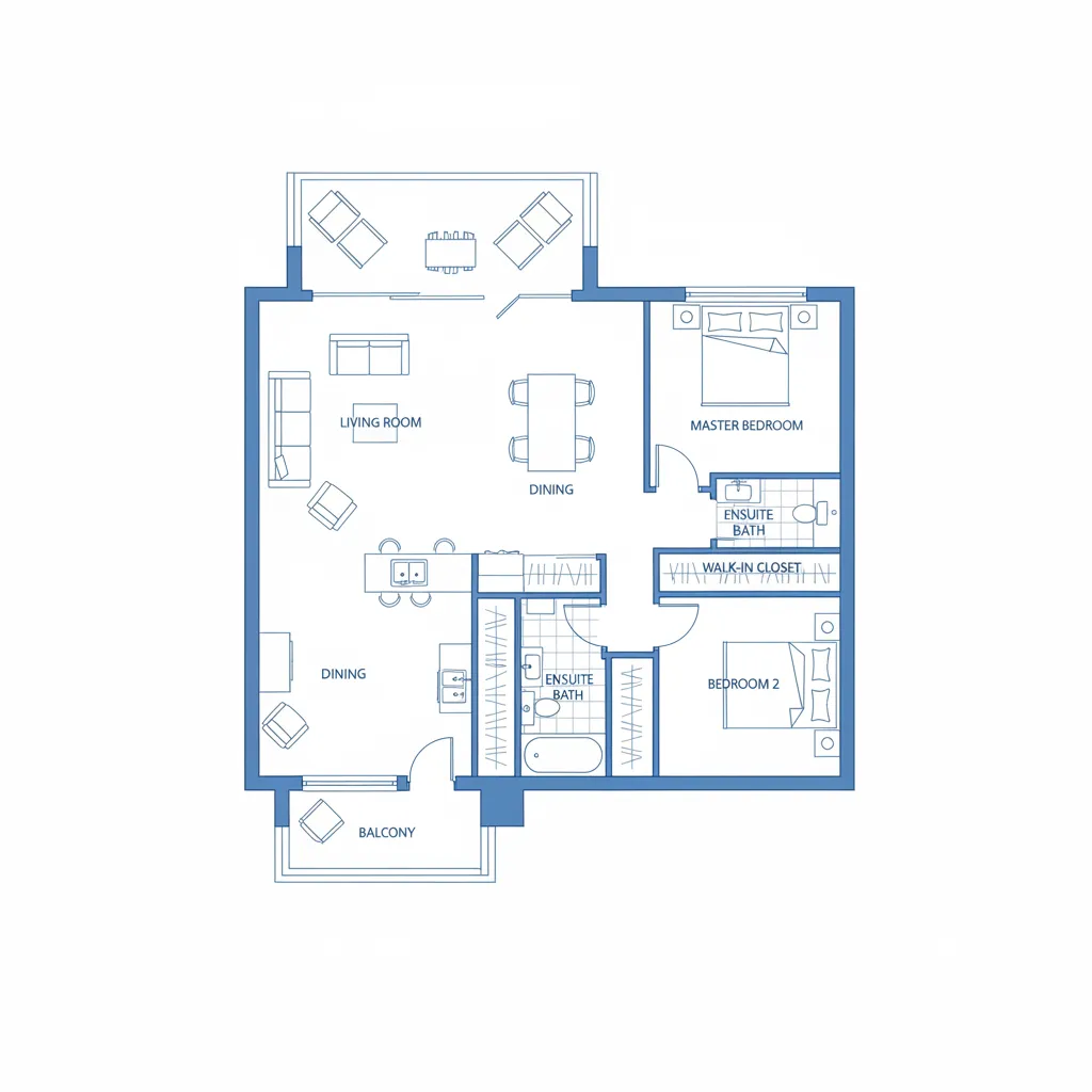 clean architectural floor plan ready for construction review