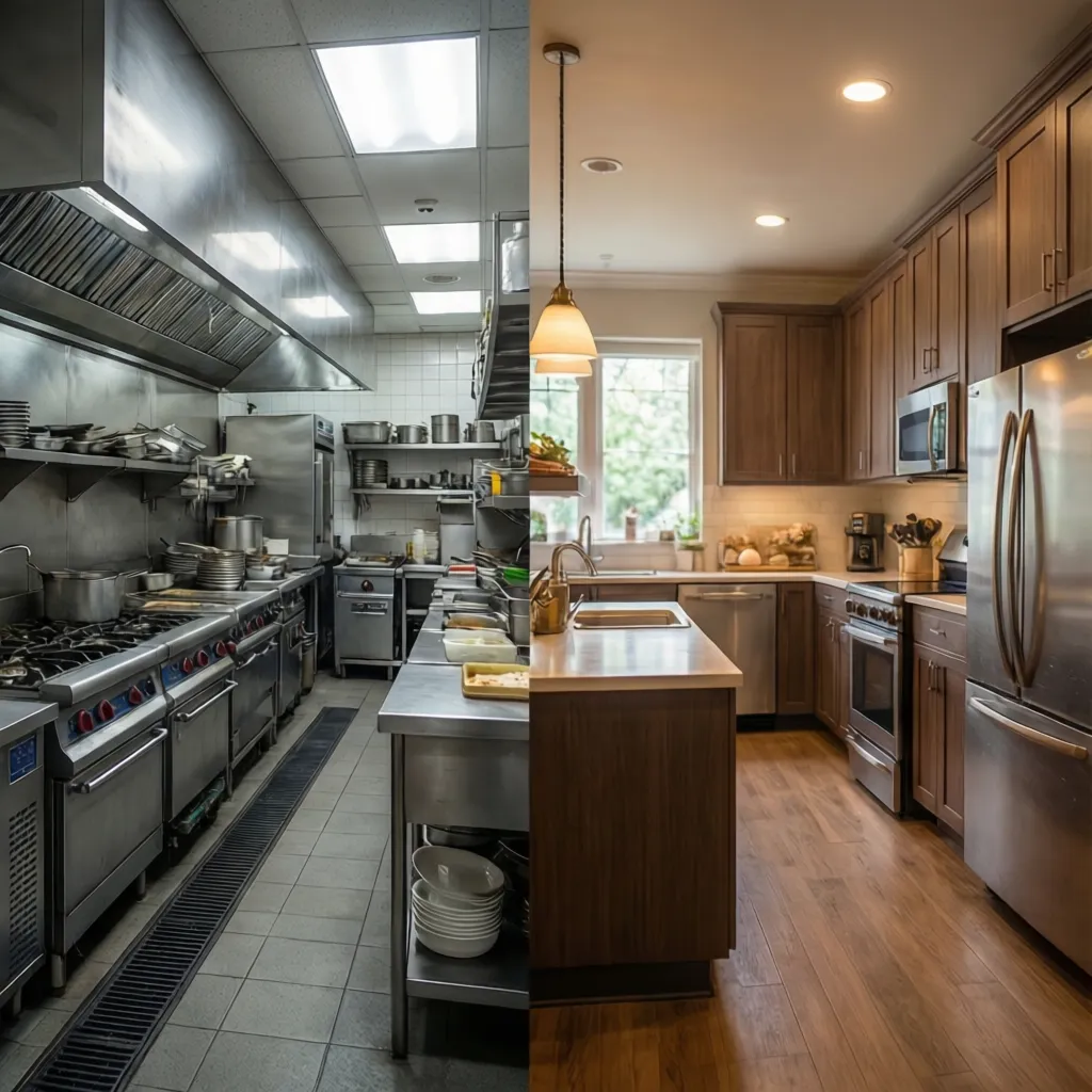Kitchen Equipment in Professional vs Home Kitchens
