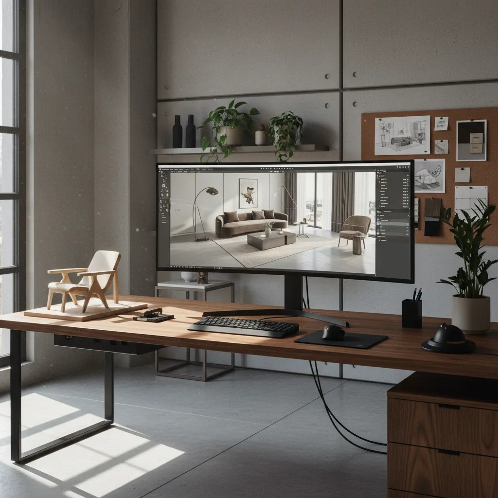 Programa de diseño de interiores con objetos propios