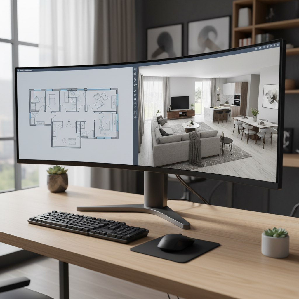 Programas de diseño de interiores 2D y 3D