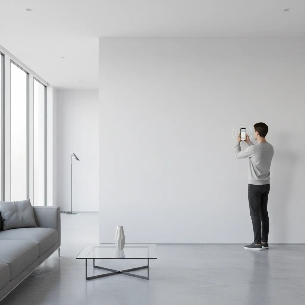 correct phone position when measuring a wall with AR app