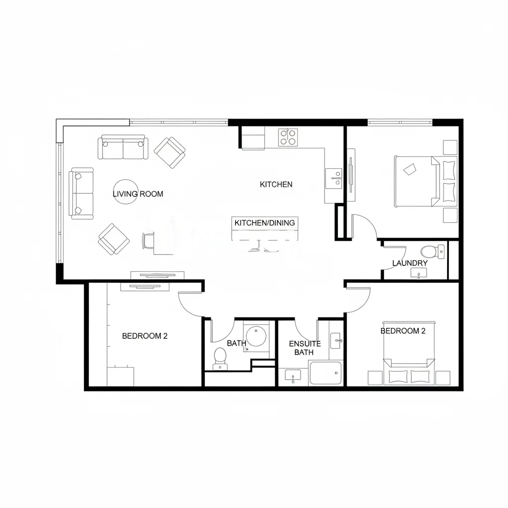 clean 2D floor plan used in a real estate property listing