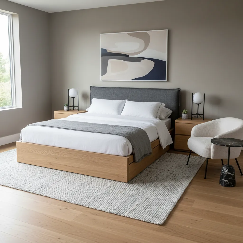 Habitación con muebles bien proporcionados y diseño equilibrado