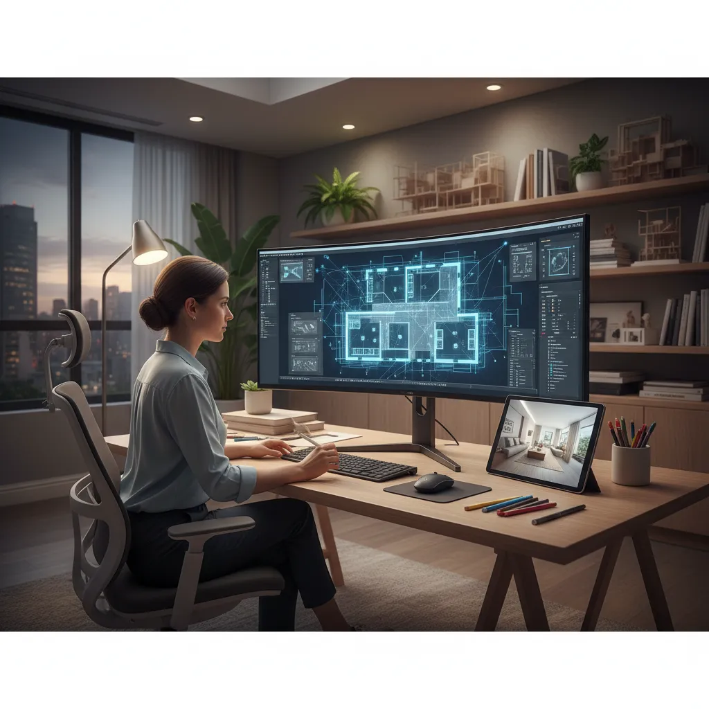 Proses membuat denah rumah digital dengan software desain