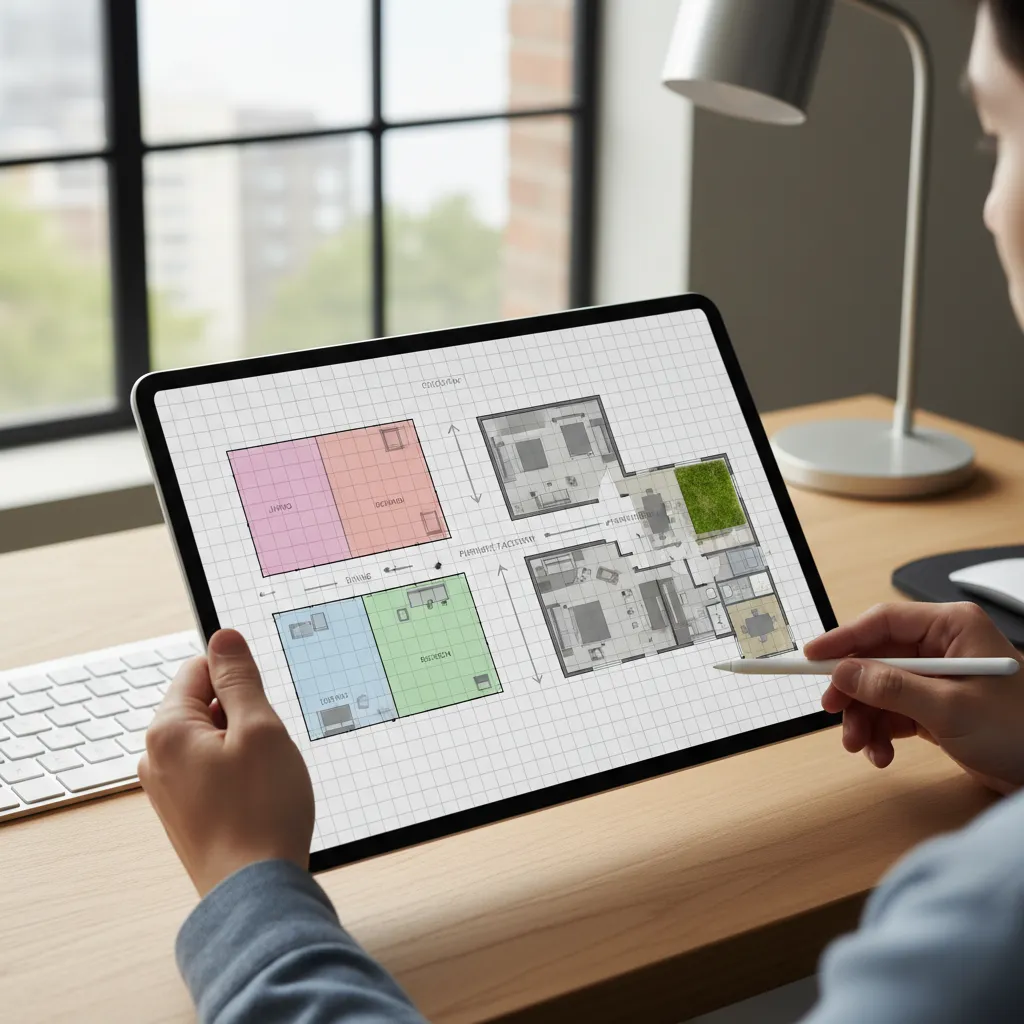 Proses membuat denah rumah digital langkah demi langkah