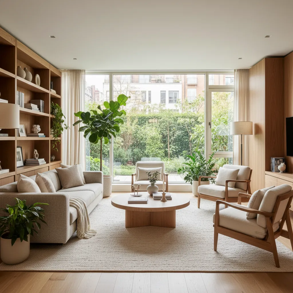 Sala moderna diseñada por un profesional de interiorismo