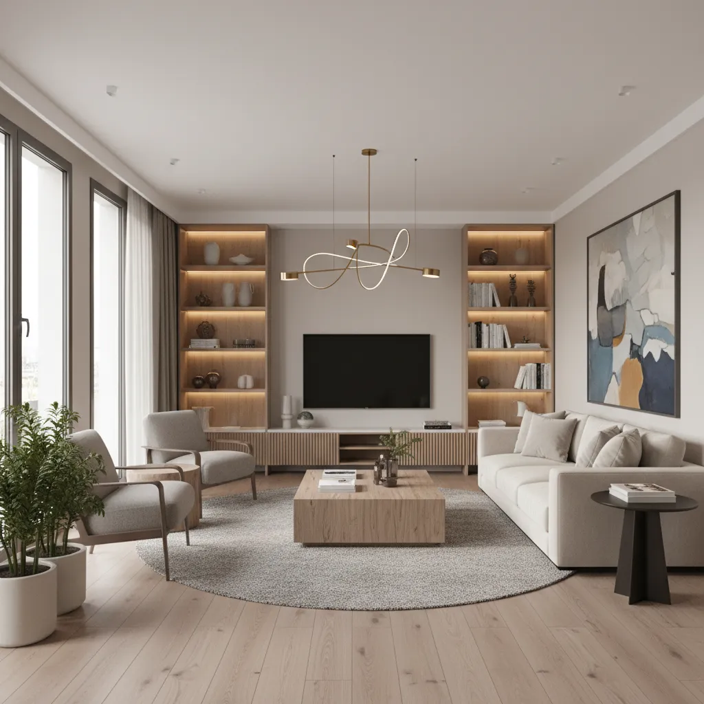 Apartamento moderno en Madrid completamente decorado con estilo contemporáneo