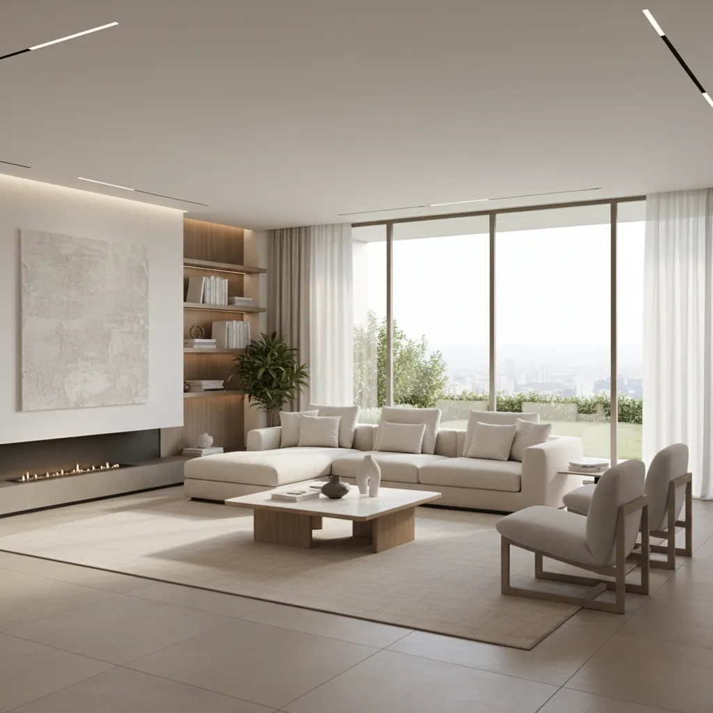 Render 3D de un proyecto de diseño interior realizado por estudiante