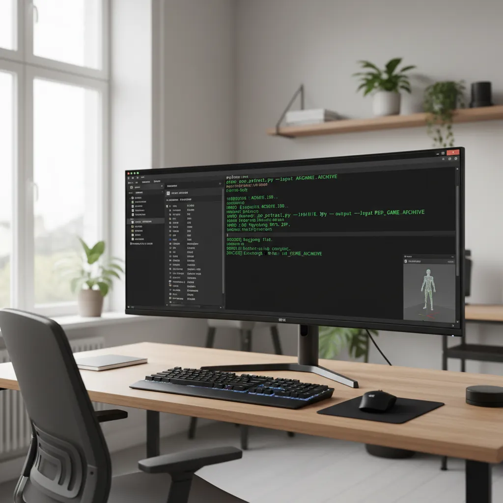 visual representation of extracting packed PSP game archives and separating model and texture files