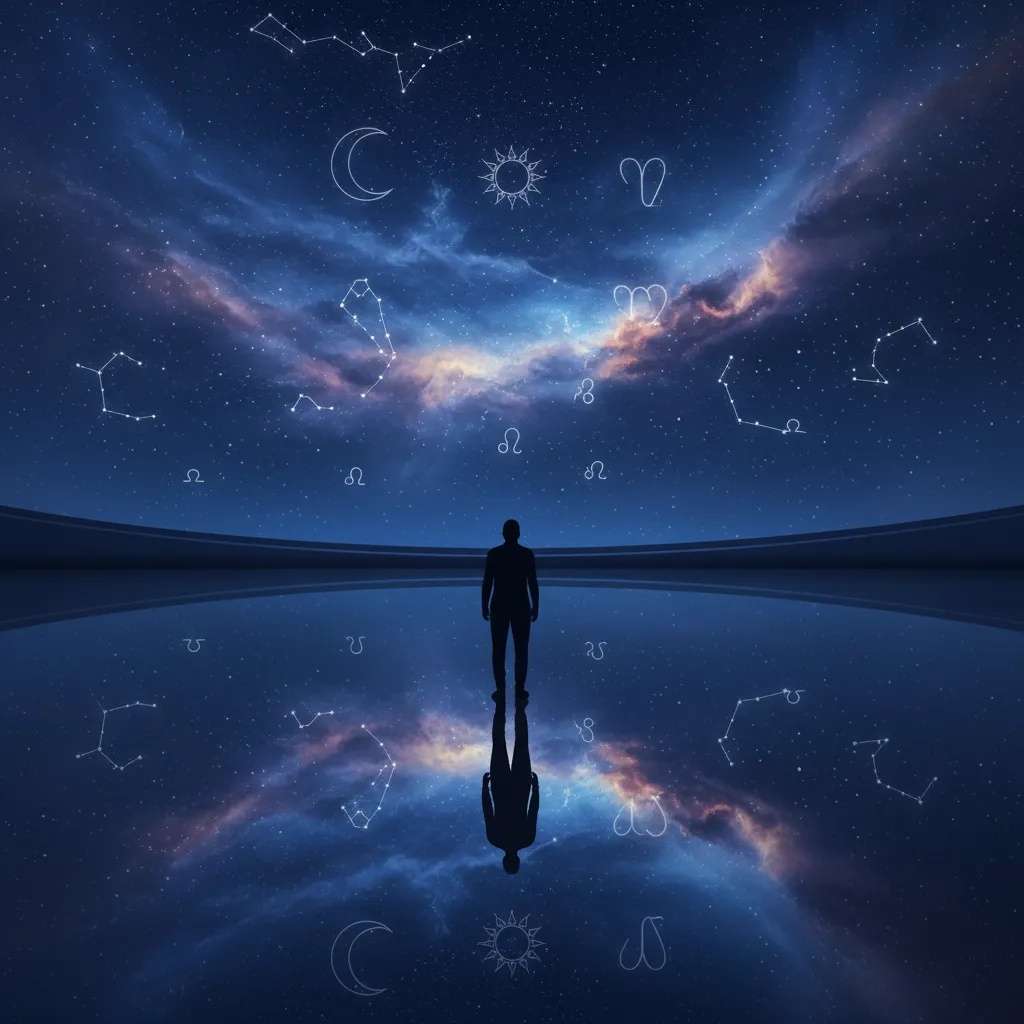 Symbolic image representing psychological transformation and inner reflection