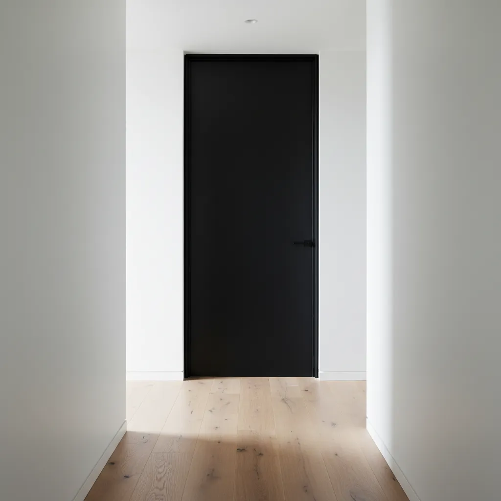 Puerta interior de diseño de colores negro