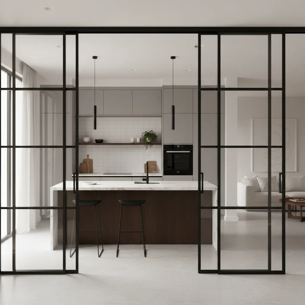 Puertas correderas de interior de diseño en hierro