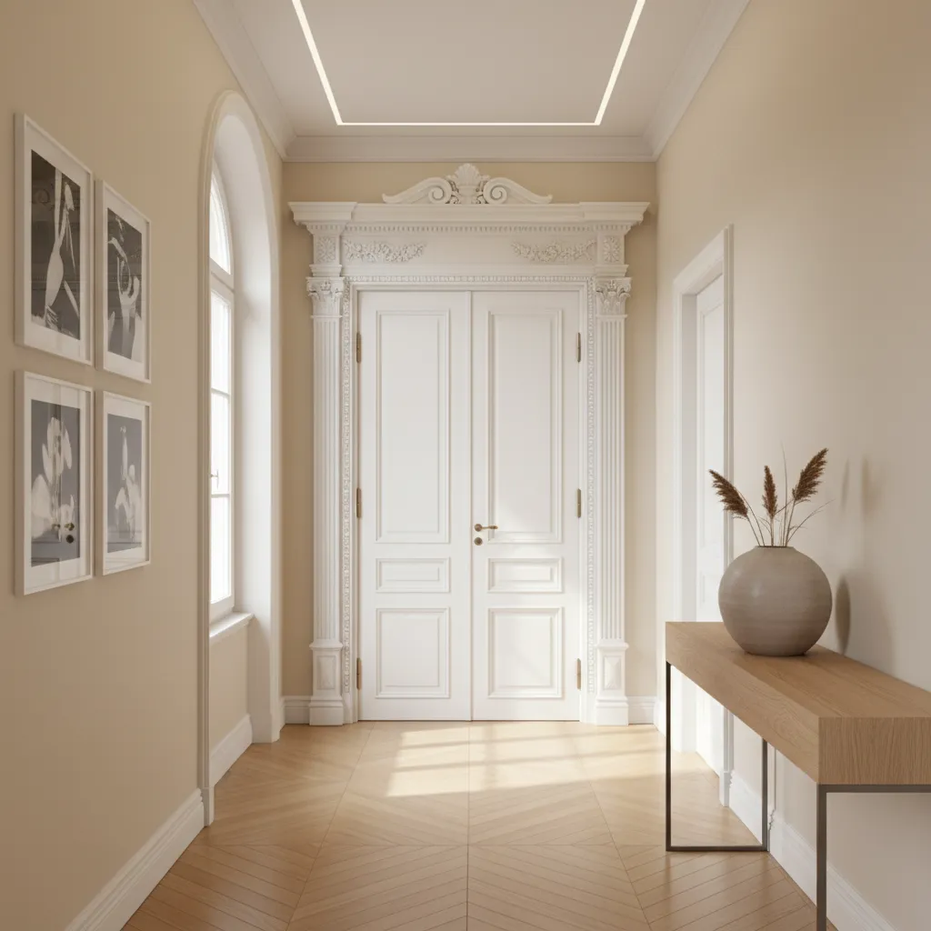 Puertas de interior con marco decorado: guía práctica