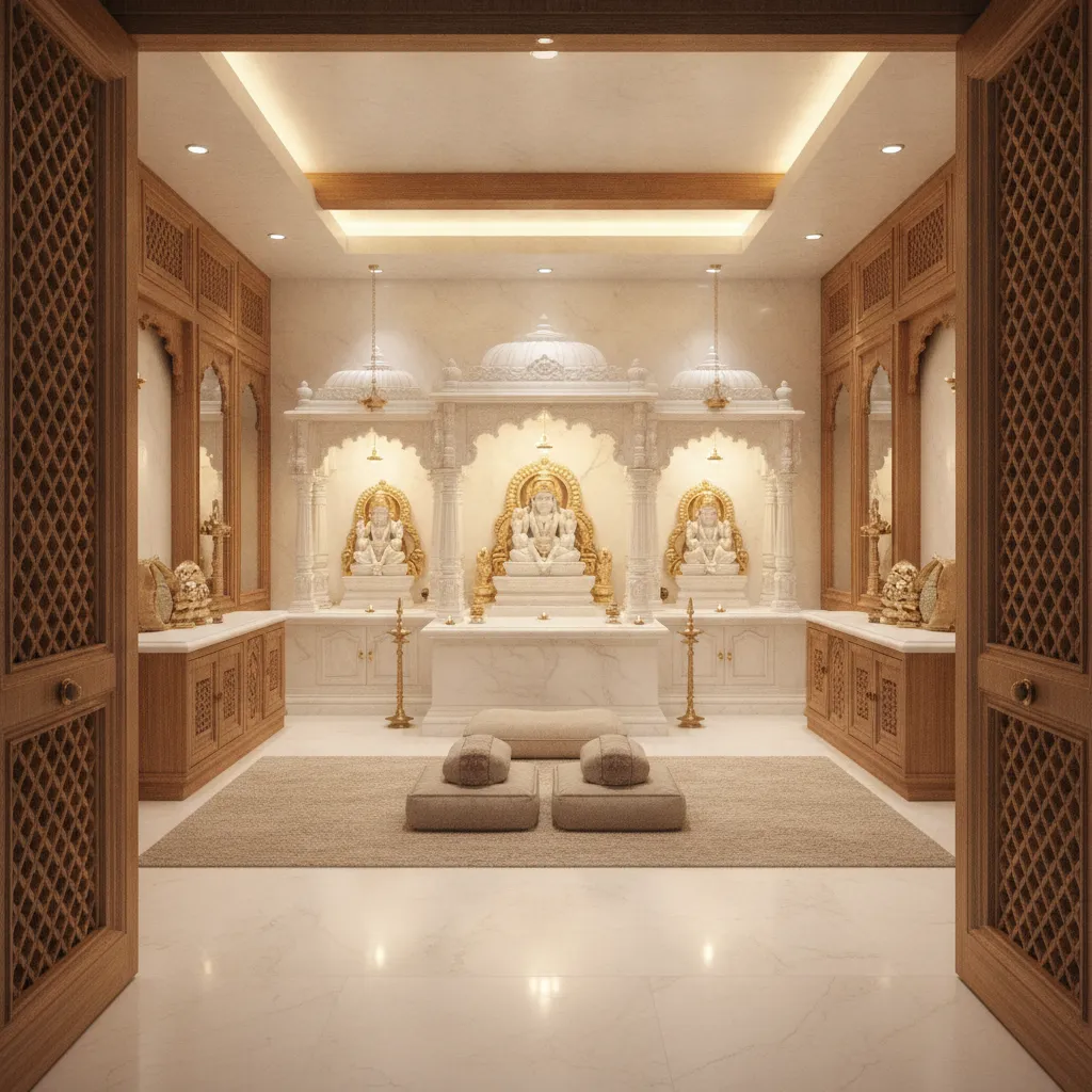 5 Puja Room Design Door Ideas for a Calm and Beautiful Prayer Space
