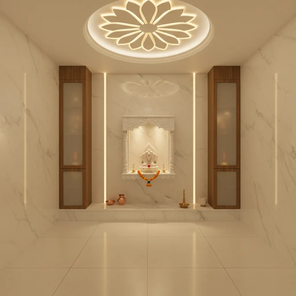 Puja Room POP Design Ideas for Small Spaces