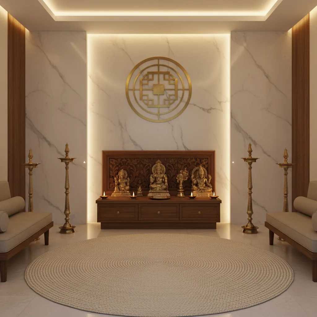 Five Puja Room Wall Designs That Elevate Serenity