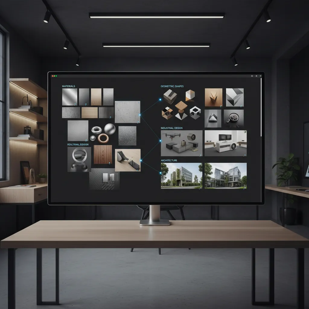 large visual reference board layout with grouped design images