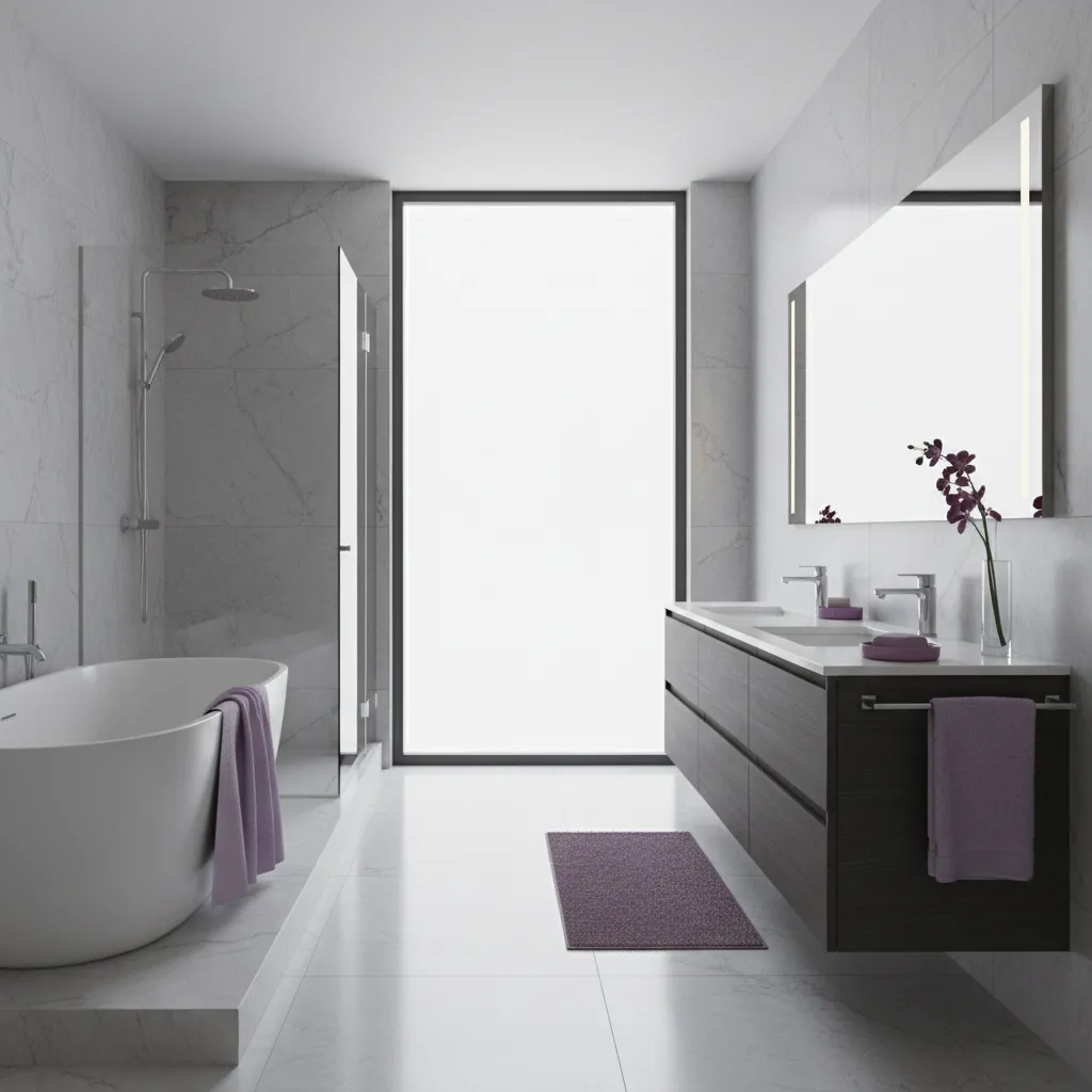 How to Choose the Perfect Shade of Purple for a Gray Bathroom