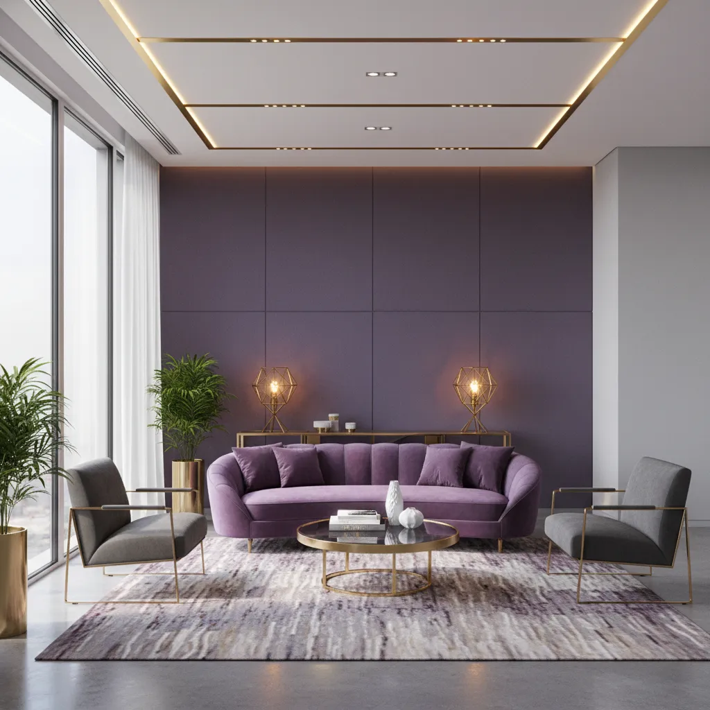 5 Purple Colour Combinations for Living Room Ideas