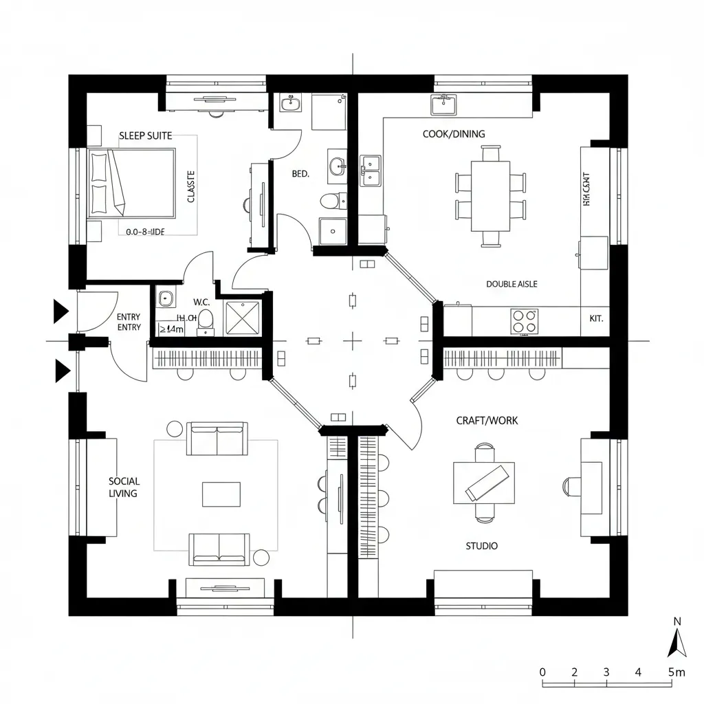 Quadrant Courtyard Grid