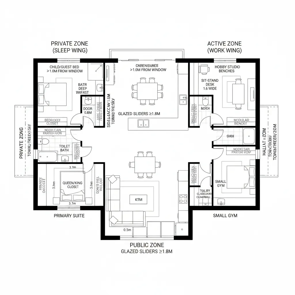 Quiet Wing for Sleep, Active Wing for Work